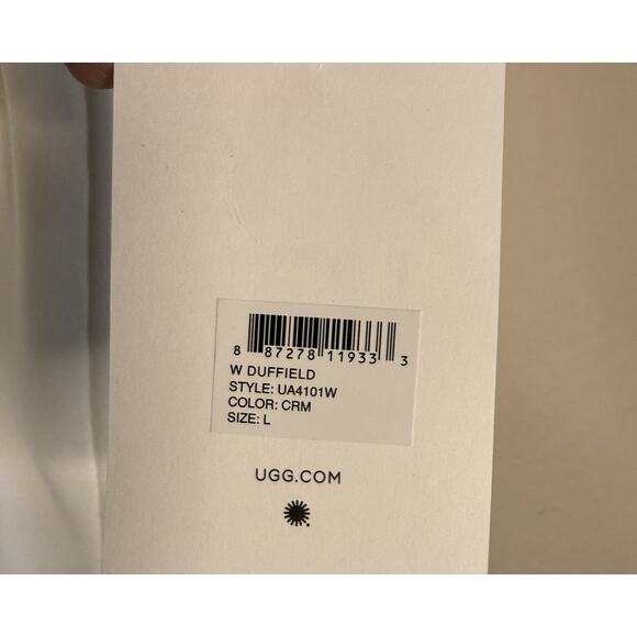 UGG Duffield Robe Womens Large Cream Fleece SOFT Comfort Classic Lux Angel Bath - Picture 10 of 16